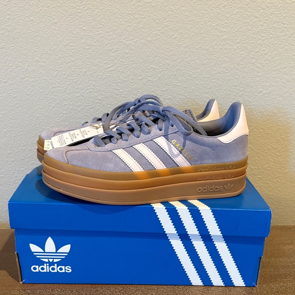 Adidas Gazelle Suede lavender and pink Platform Shoes